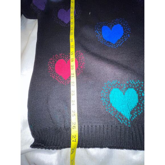 Vintage Village Fair Heart Sweater - Size S - Made in USA - Stored in Bag - Picture 8 of 8